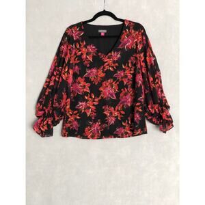 Vince Camuto Floral Print Top Women's Size Small Balloon Sleeve NEW